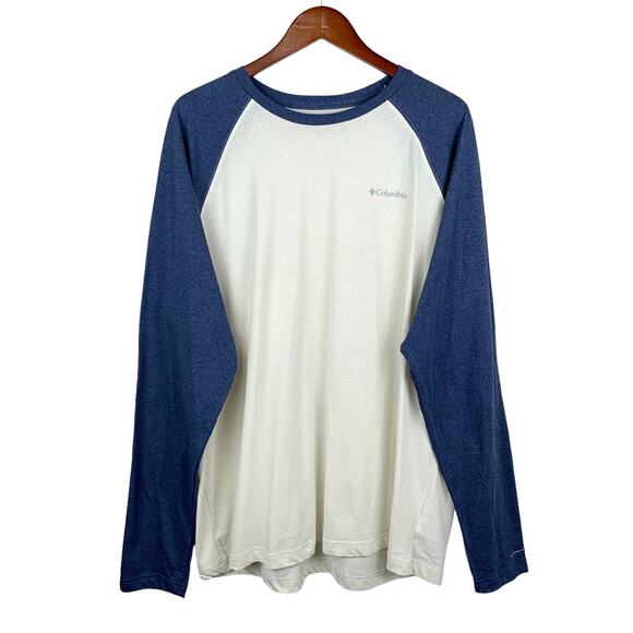 Columbia Thistletown Hills Raglan Shirt Tee Wicking Blue Men’s XXL 2XL - Picture 2 of 9